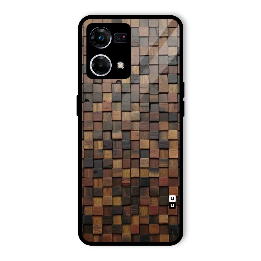 Blocks Of Wood Glass Back Case for Oppo F21 Pro 5G