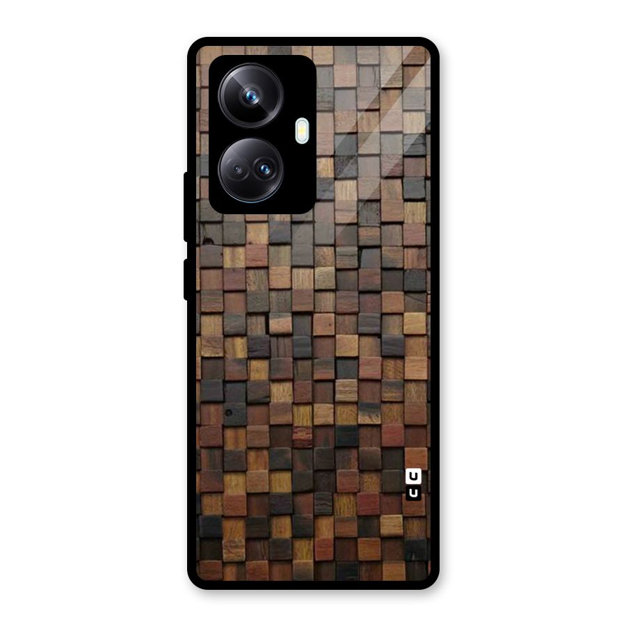 Blocks Of Wood Glass Back Case for Realme 10 Pro Plus