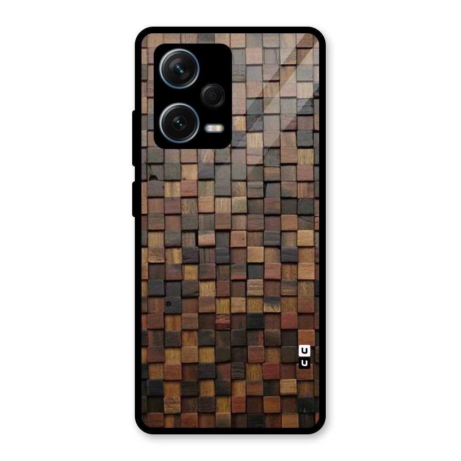 Blocks Of Wood Glass Back Case for Redmi Note 12 Pro Plus 5G