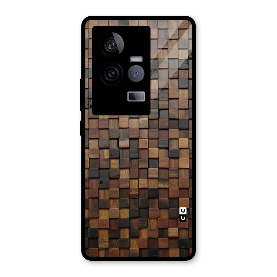 Blocks Of Wood Glass Back Case for Vivo iQOO 11 5G