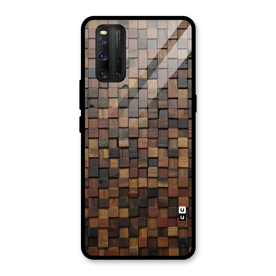 Blocks Of Wood Glass Back Case for Vivo iQOO 3