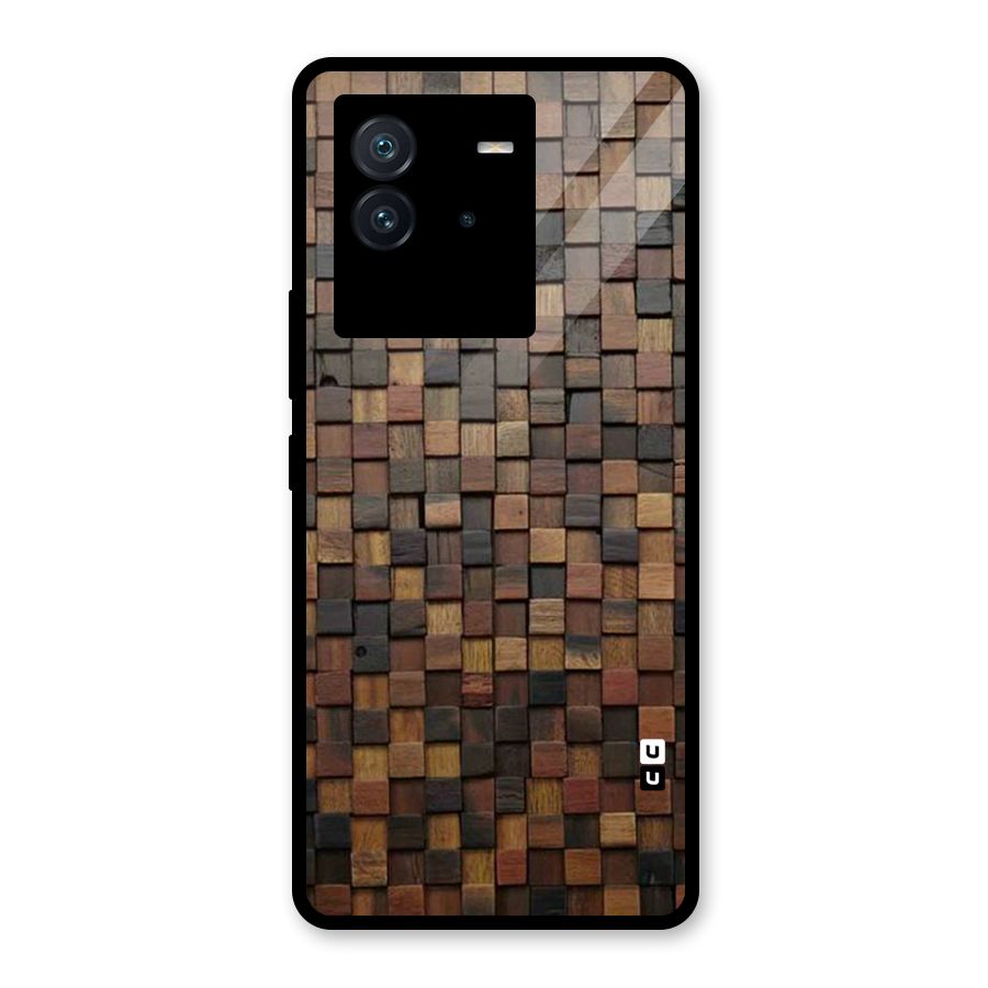 Blocks Of Wood Glass Back Case for Vivo iQOO Neo 6 5G