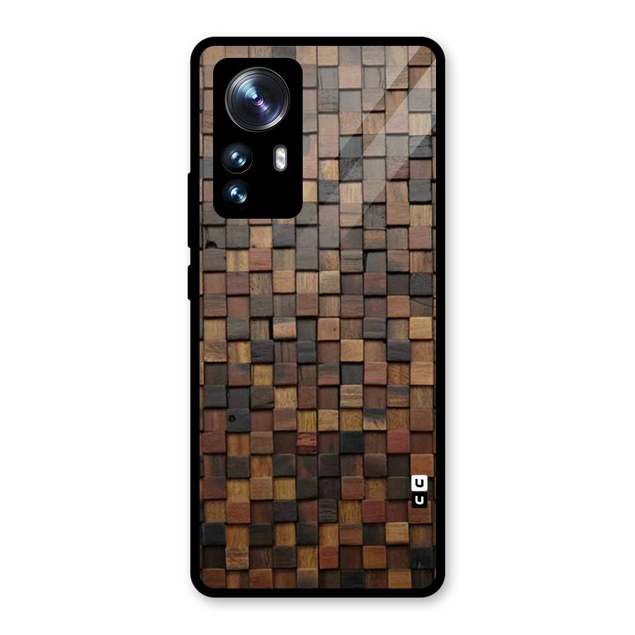 Blocks Of Wood Glass Back Case for Xiaomi 12 Pro