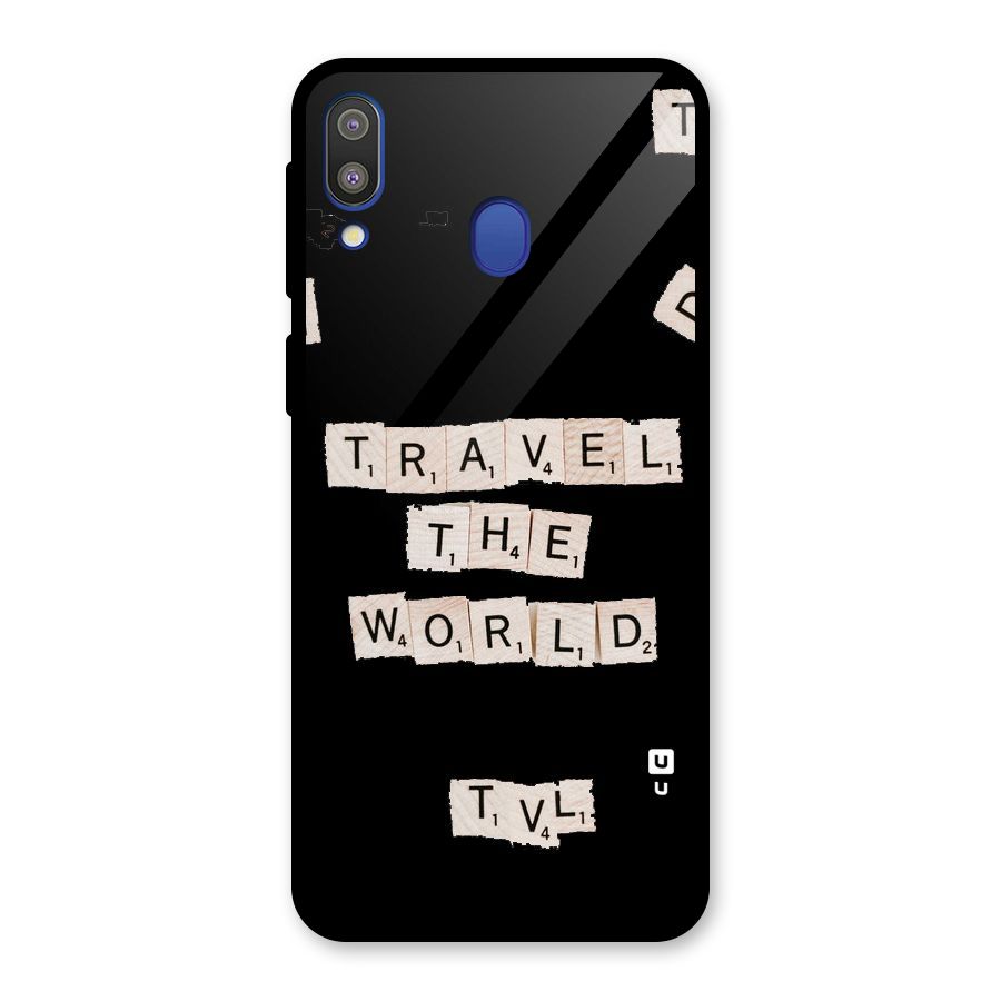 Blocks Travel Glass Back Case for Galaxy M20