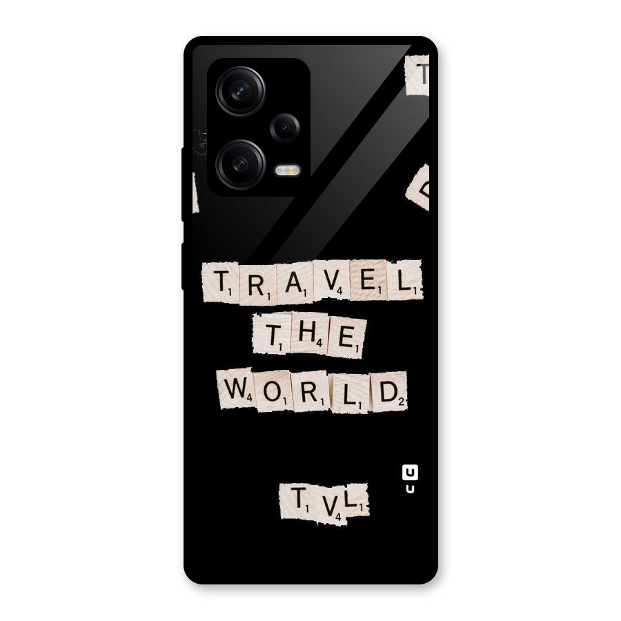 Blocks Travel Glass Back Case for Redmi Note 12 Pro