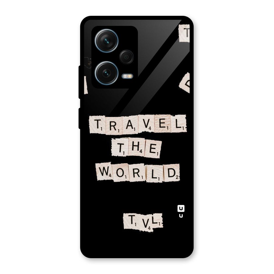 Blocks Travel Glass Back Case for Redmi Note 12 Pro Plus 5G