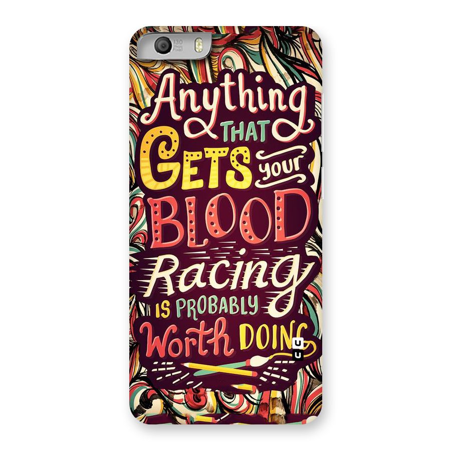 Blood Racing Back Case for Micromax Canvas Knight 2