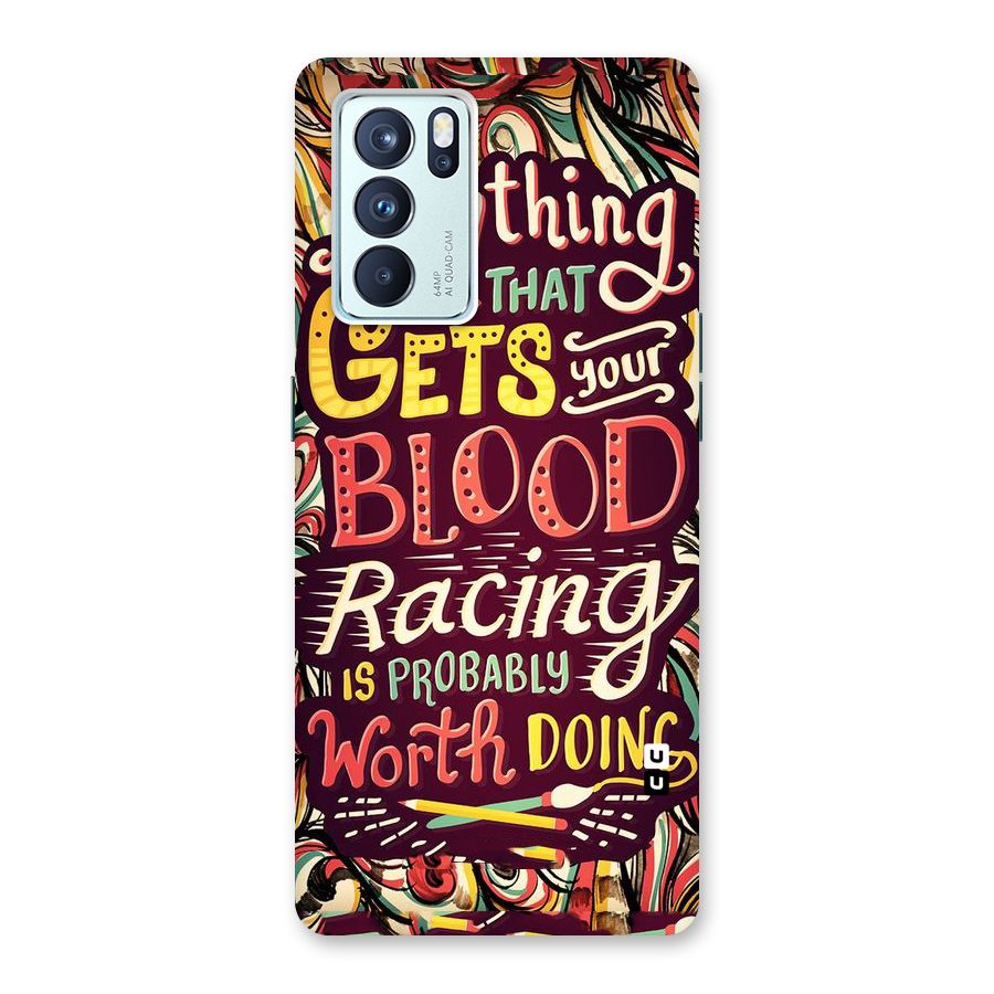 Blood Racing Back Case for Oppo Reno6 Pro 5G