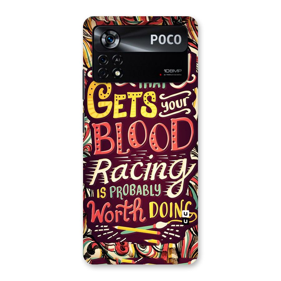 Blood Racing Back Case for Poco X4 Pro 5G