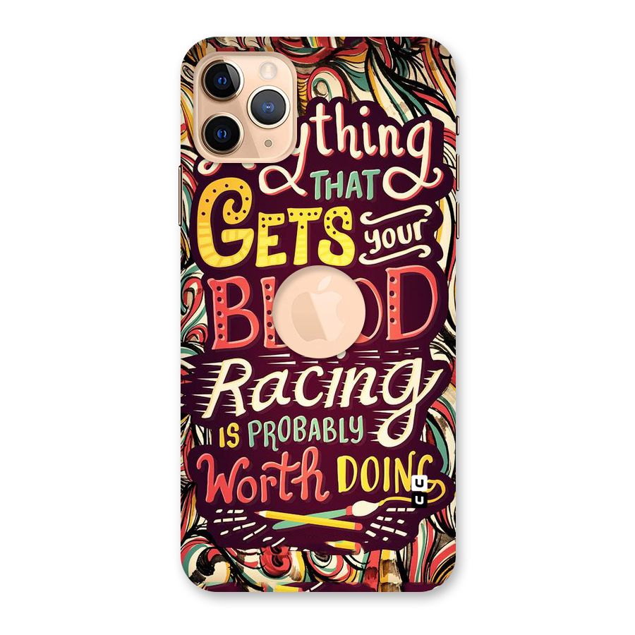 Blood Racing Back Case for iPhone 11 Pro Max Logo Cut