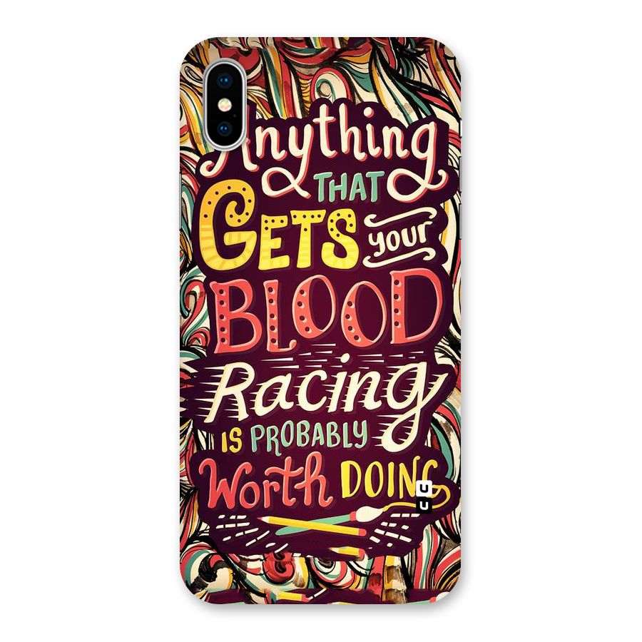 Blood Racing Back Case for iPhone XS