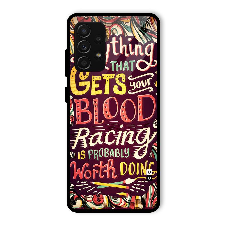 Blood Racing Glass Back Case for Galaxy A53 5G