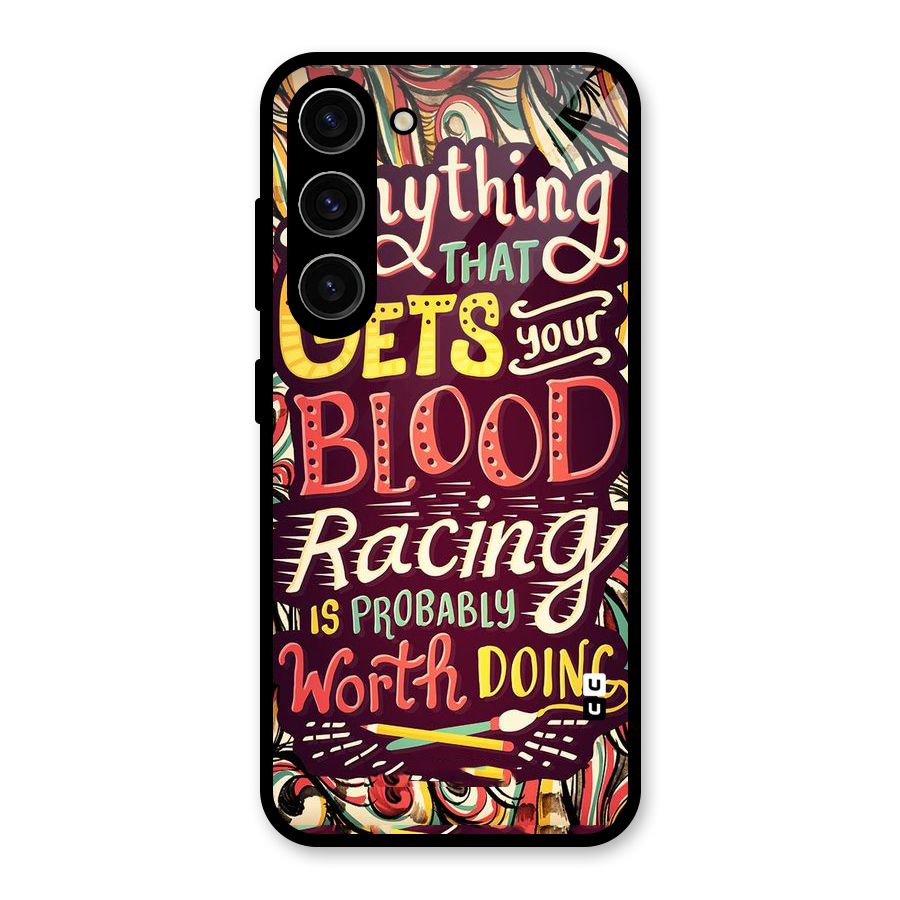 Blood Racing Glass Back Case for Galaxy S23