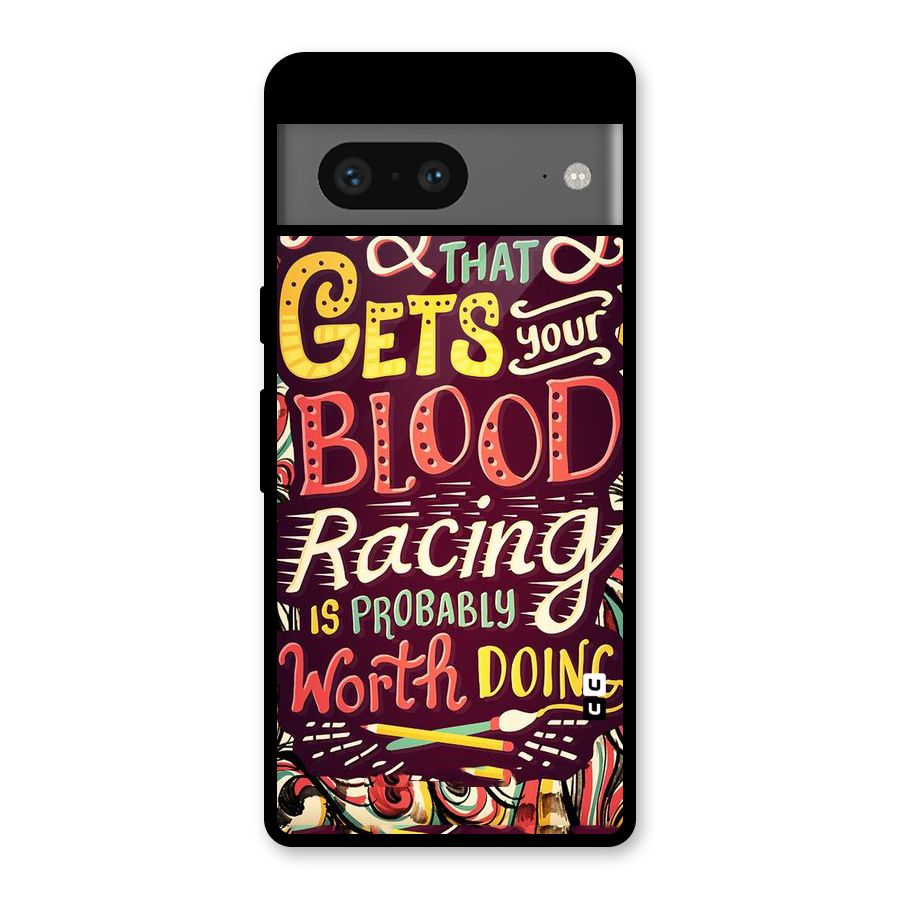 Blood Racing Glass Back Case for Google Pixel 7