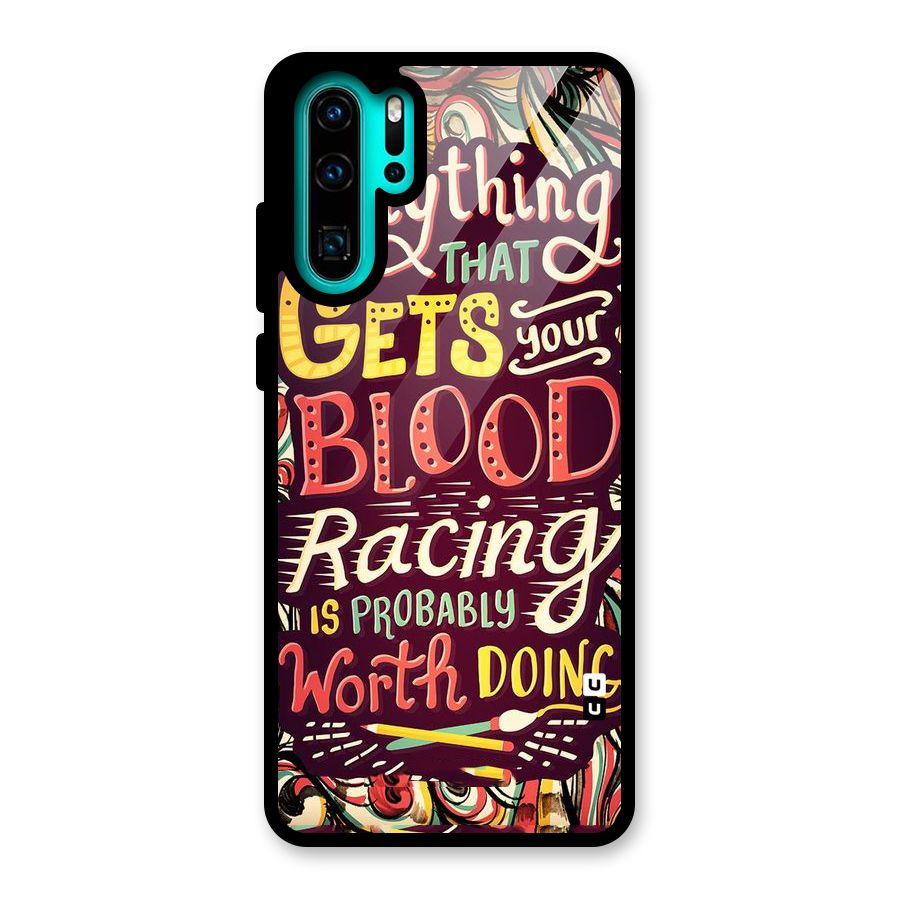 Blood Racing Glass Back Case for Huawei P30 Pro