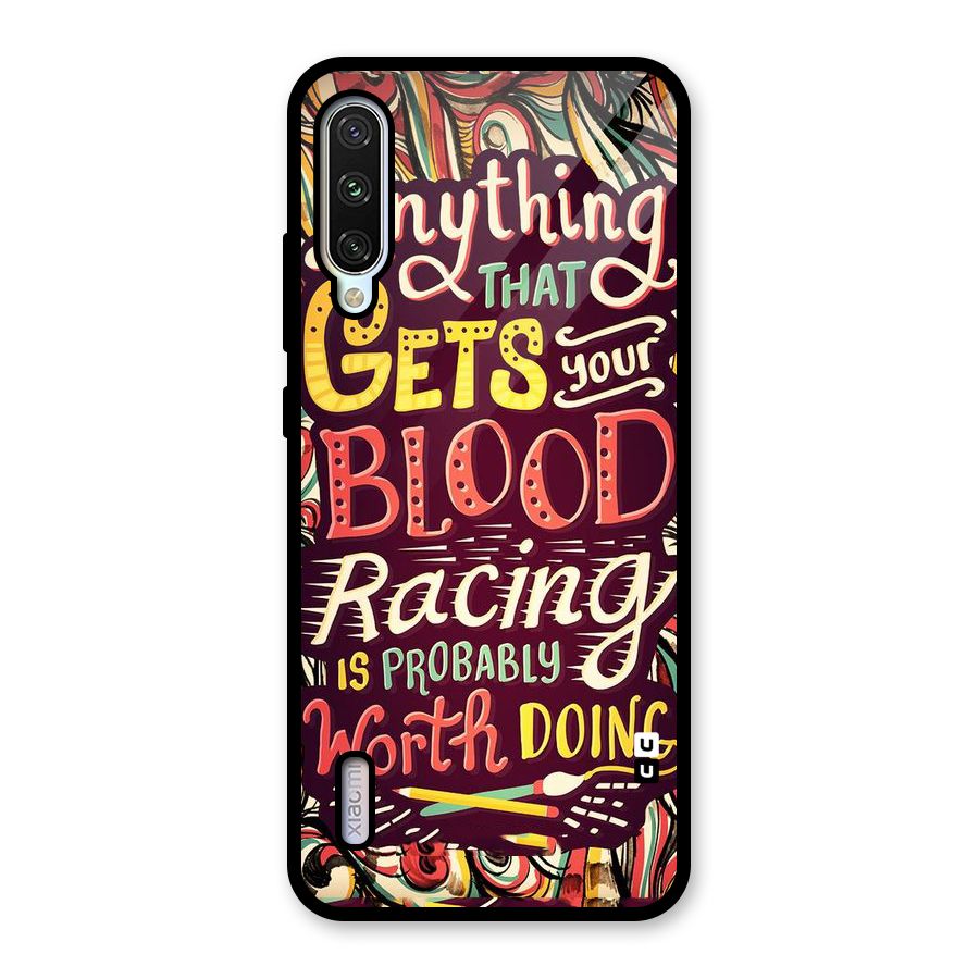 Blood Racing Glass Back Case for Mi A3