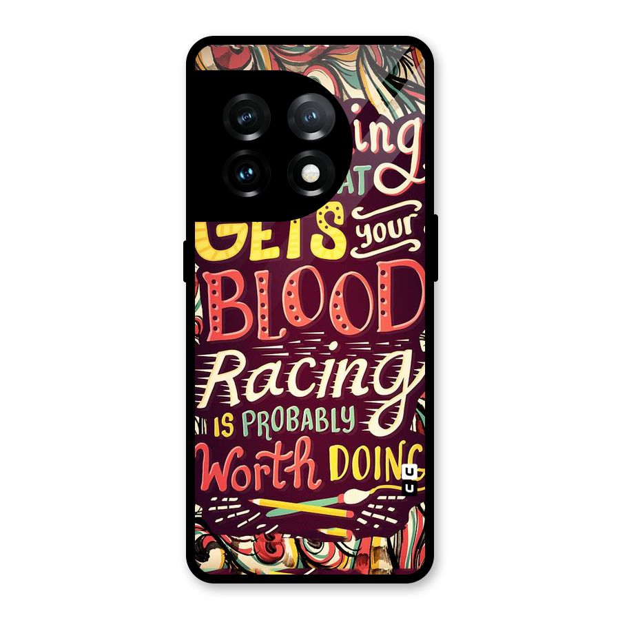 Blood Racing Glass Back Case for OnePlus 11