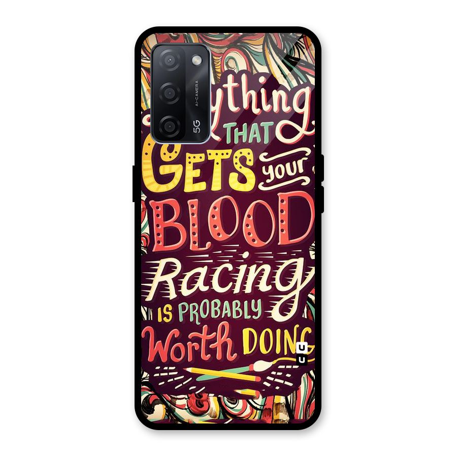 Blood Racing Glass Back Case for Oppo A53s 5G
