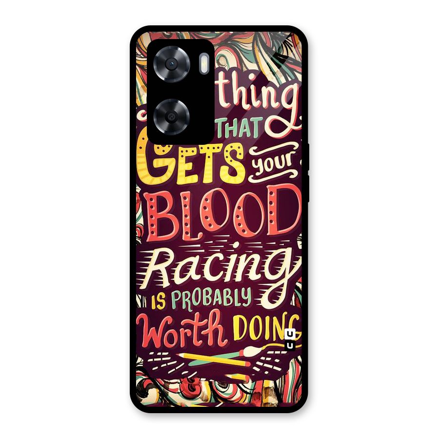 Blood Racing Glass Back Case for Oppo A57 2022