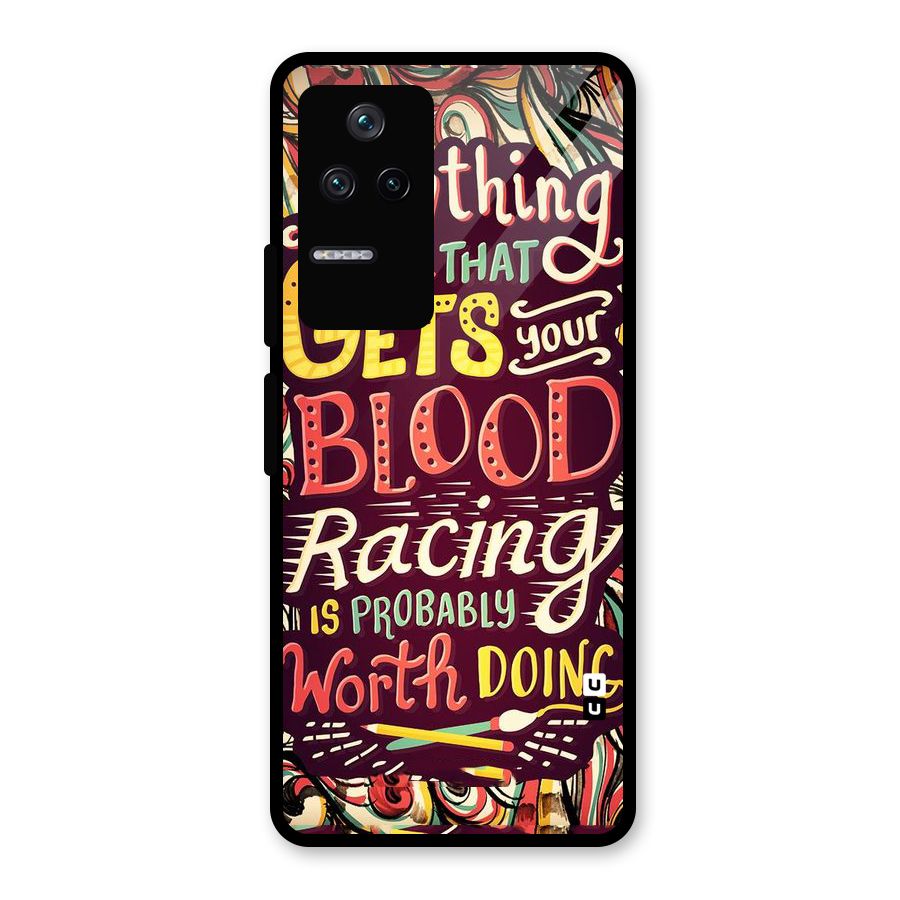 Blood Racing Glass Back Case for Poco F4 5G