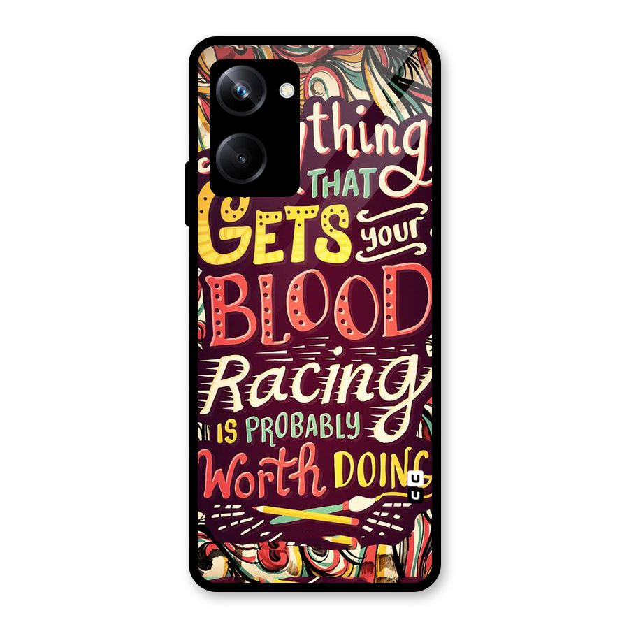Blood Racing Glass Back Case for Realme 10 Pro