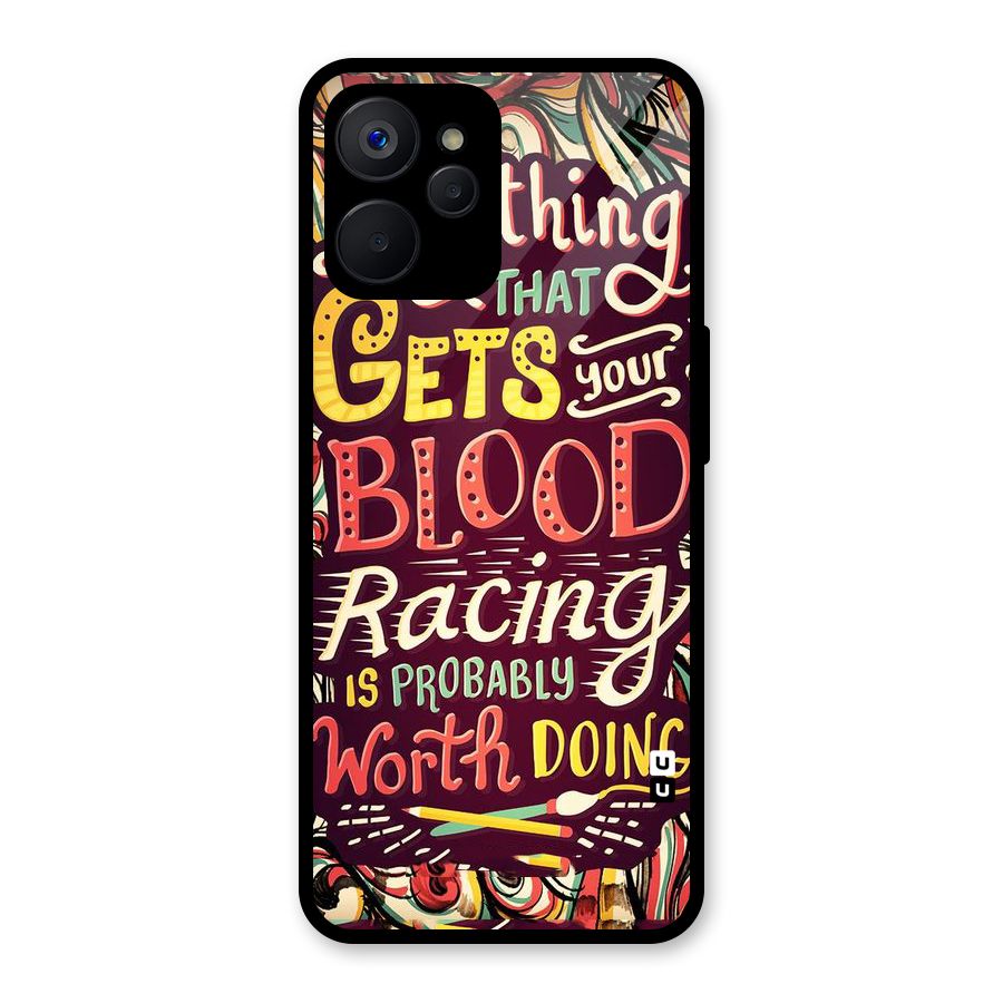 Blood Racing Glass Back Case for Realme 9i 5G