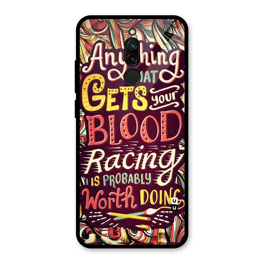 Blood Racing Glass Back Case for Redmi 8