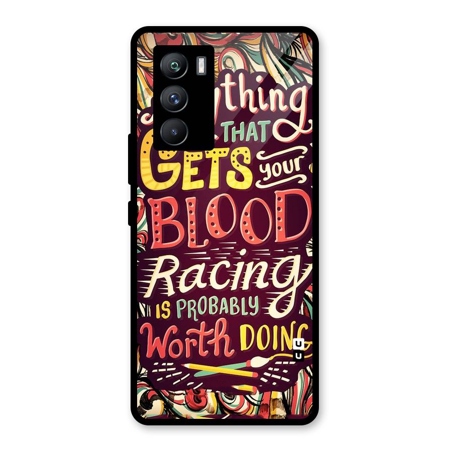 Blood Racing Glass Back Case for Vivo iQOO 9 SE