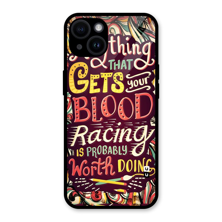 Blood Racing Glass Back Case for iPhone 14