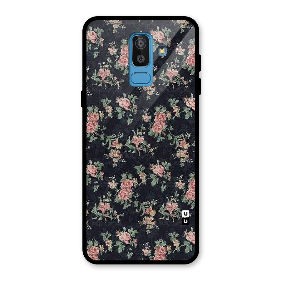Bloom Black Glass Back Case for Galaxy J8