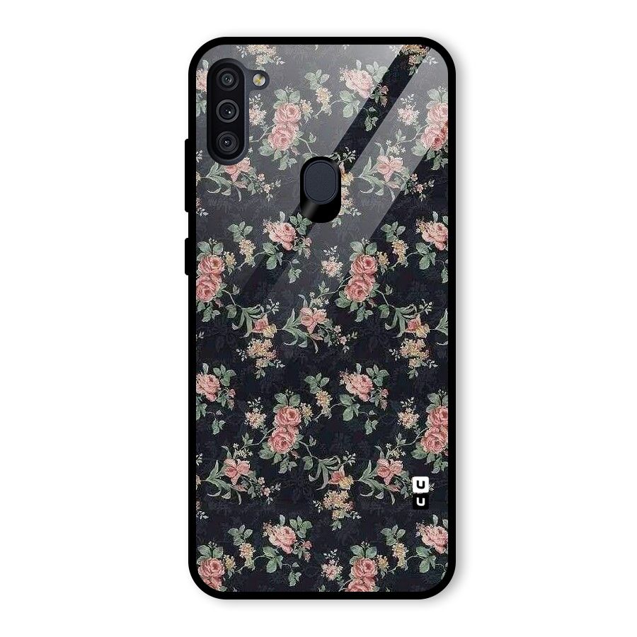 Bloom Black Glass Back Case for Galaxy M11