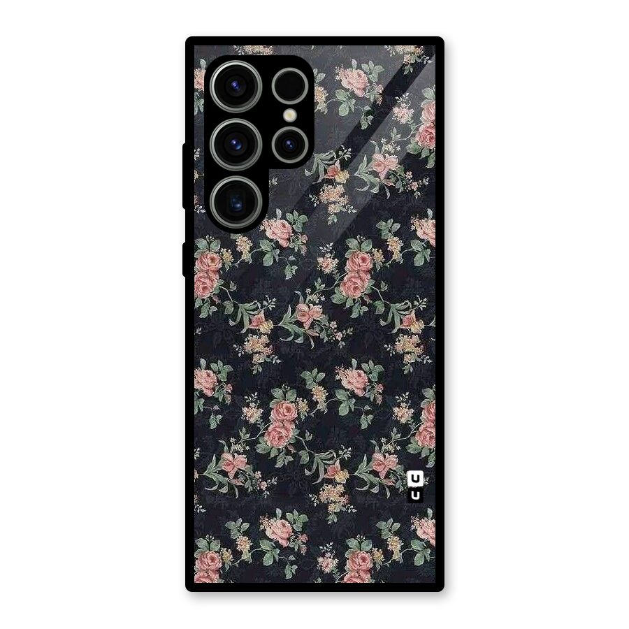 Bloom Black Glass Back Case for Galaxy S23 Ultra
