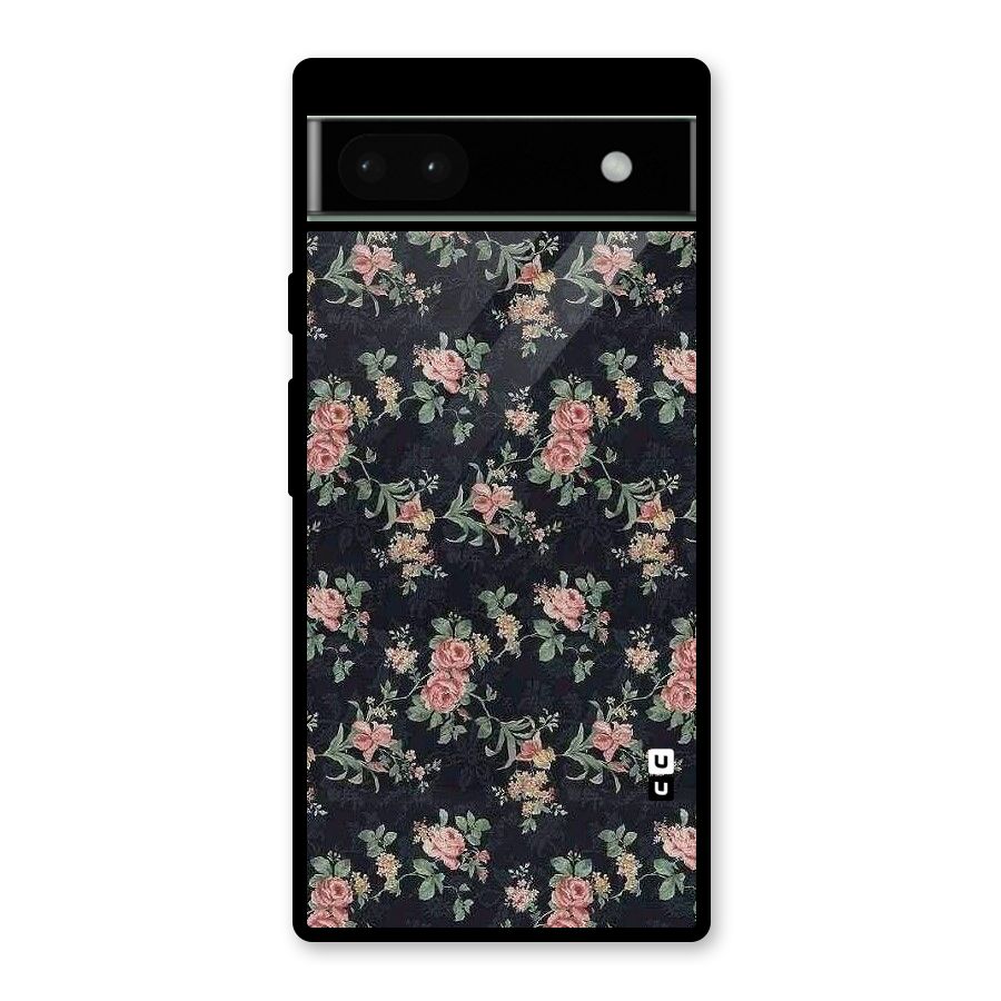 Bloom Black Glass Back Case for Google Pixel 6a