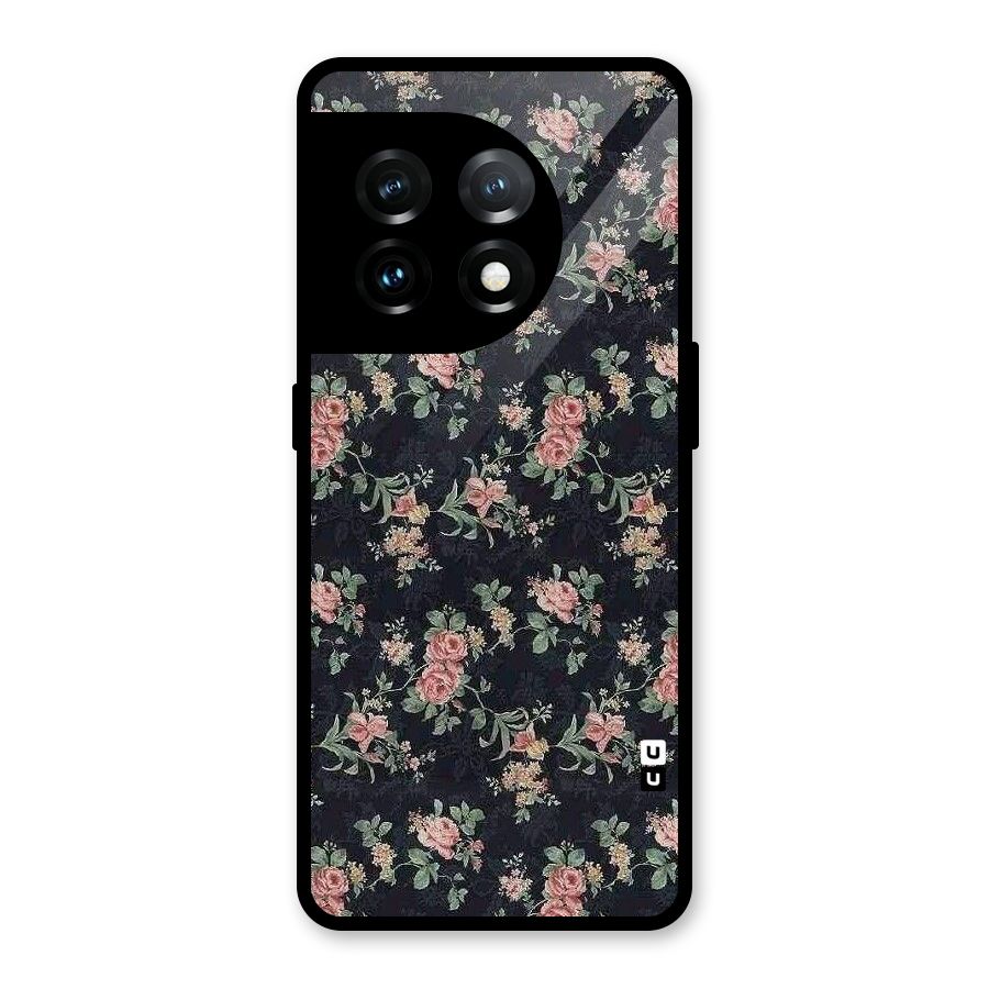 Bloom Black Glass Back Case for OnePlus 11