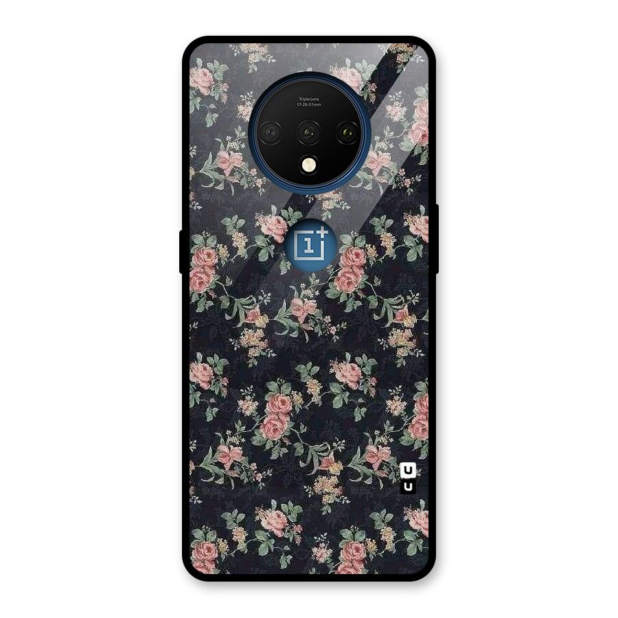 Bloom Black Glass Back Case for OnePlus 7T