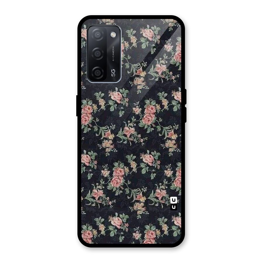 Bloom Black Glass Back Case for Oppo A53s 5G