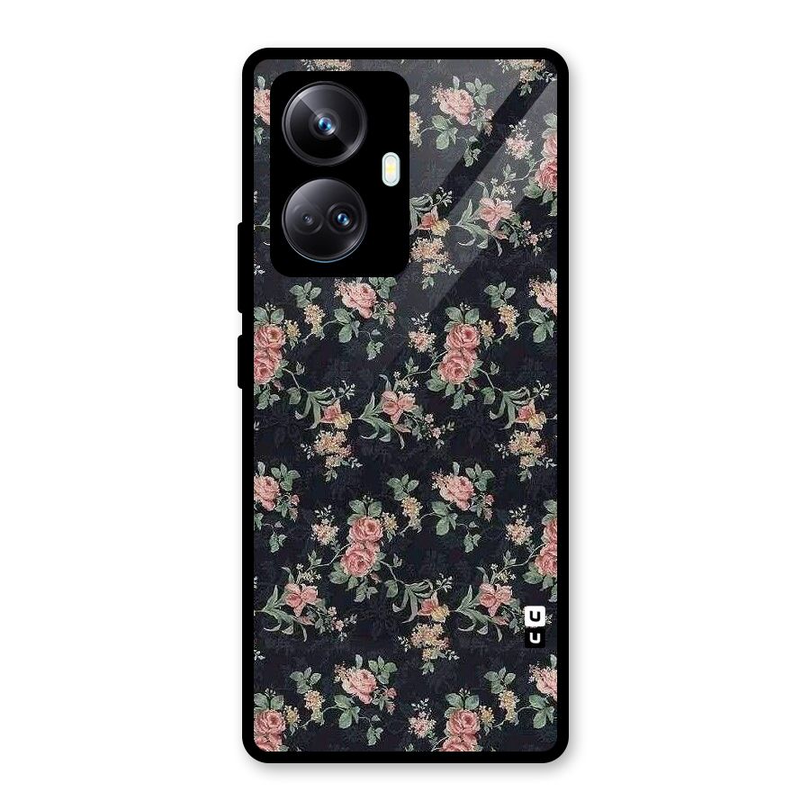 Bloom Black Glass Back Case for Realme 10 Pro Plus