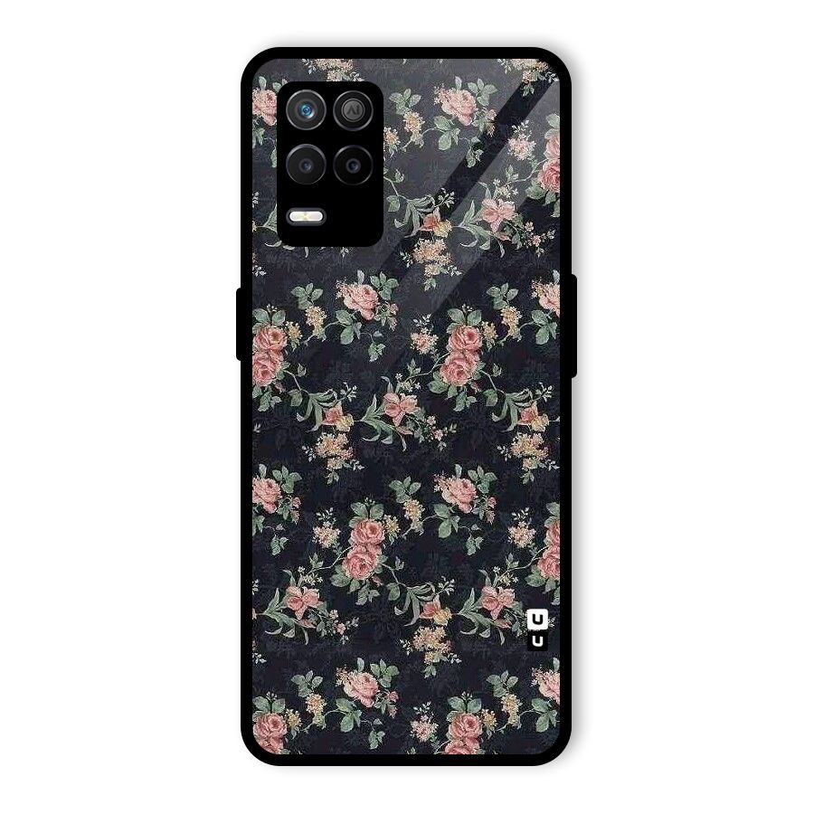 Bloom Black Glass Back Case for Realme 8 5G