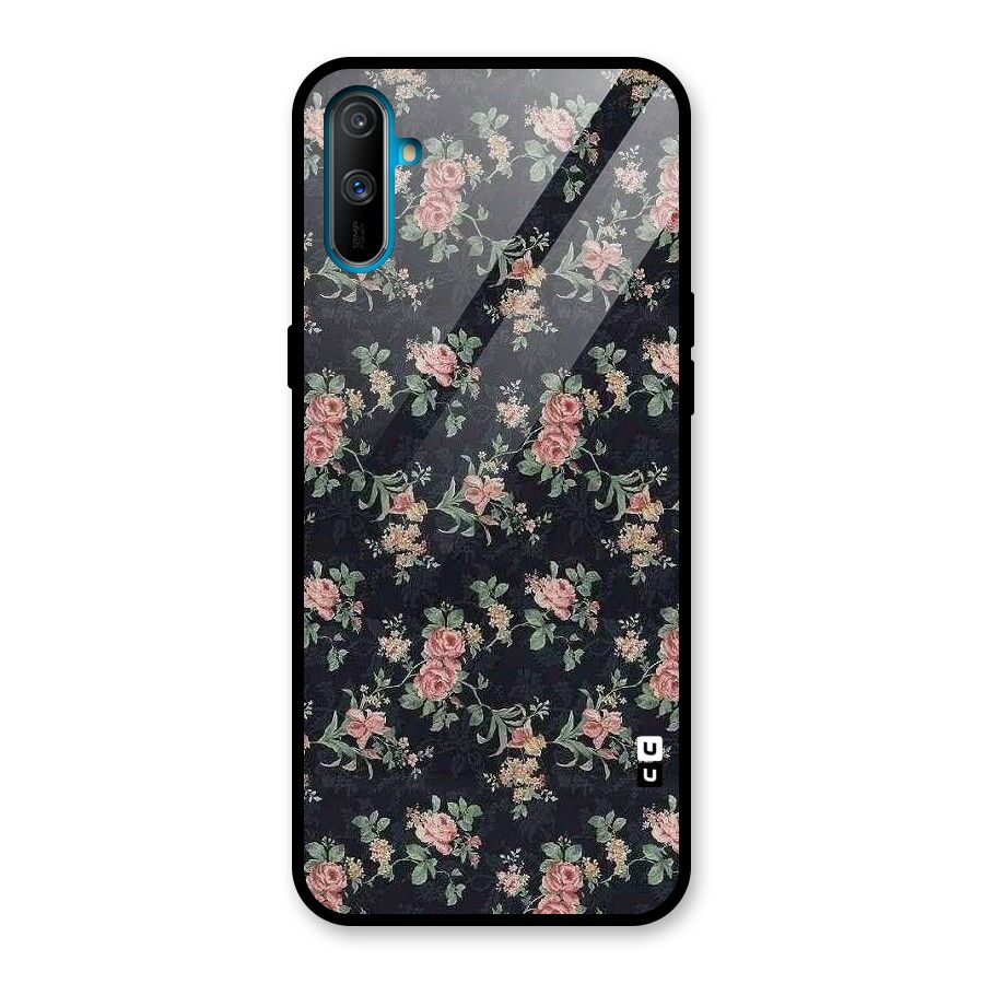 Bloom Black Glass Back Case for Realme C3