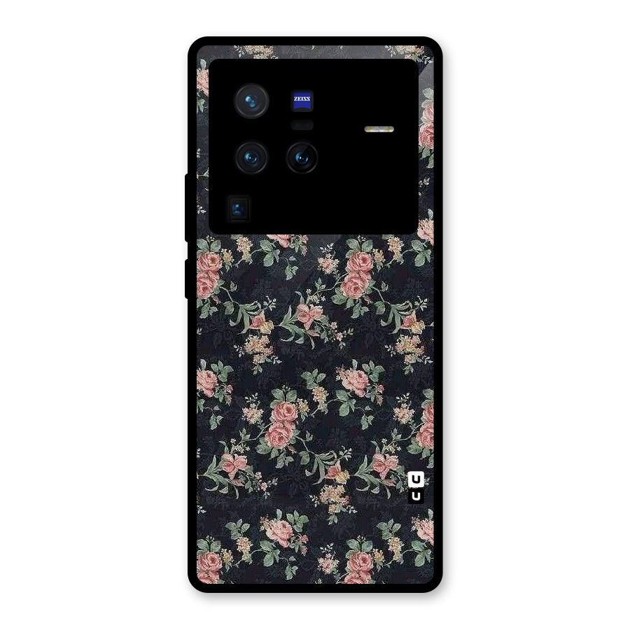 Bloom Black Glass Back Case for Vivo X80 Pro