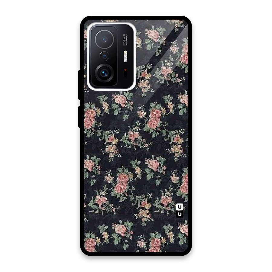 Bloom Black Glass Back Case for Xiaomi 11T Pro