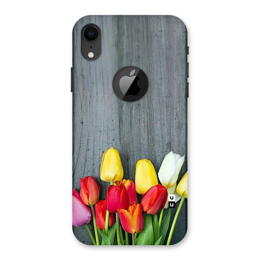 Bloom Grey Back Case for iPhone XR Logo Cut