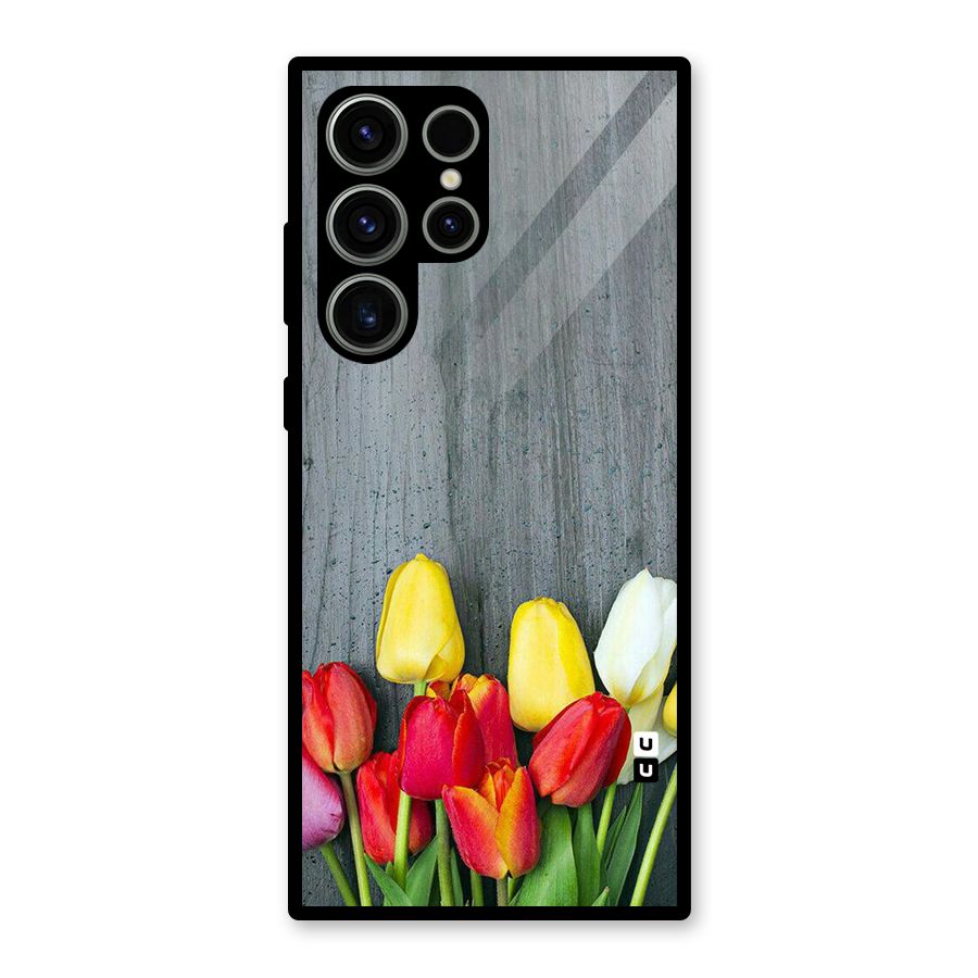 Bloom Grey Glass Back Case for Galaxy S23 Ultra