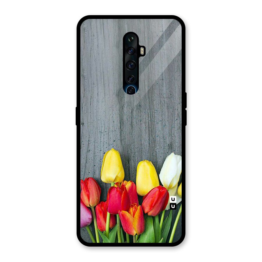 Bloom Grey Glass Back Case for Oppo Reno2 F