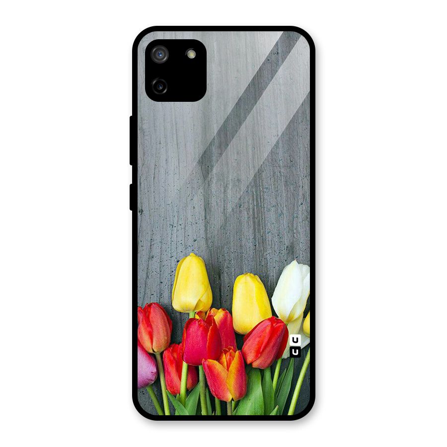 Bloom Grey Glass Back Case for Realme C11