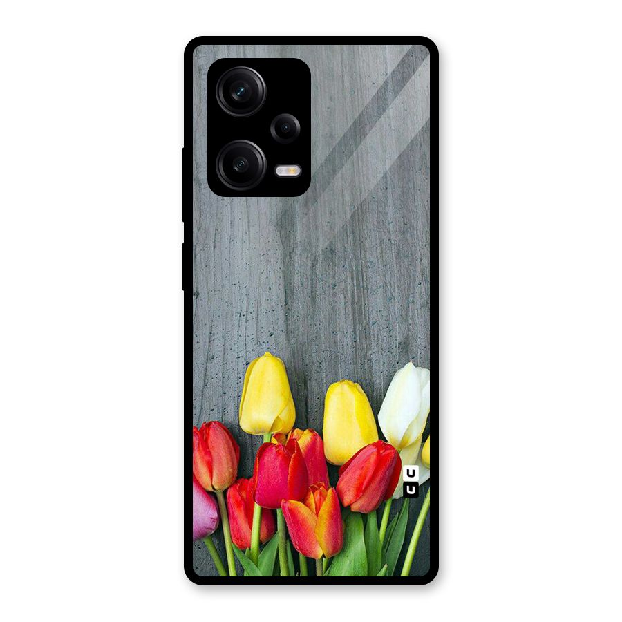 Bloom Grey Glass Back Case for Redmi Note 12 Pro