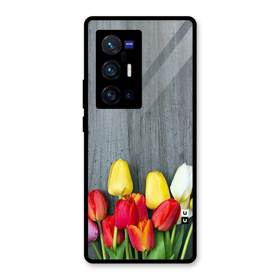 Bloom Grey Glass Back Case for Vivo X70 Pro Plus