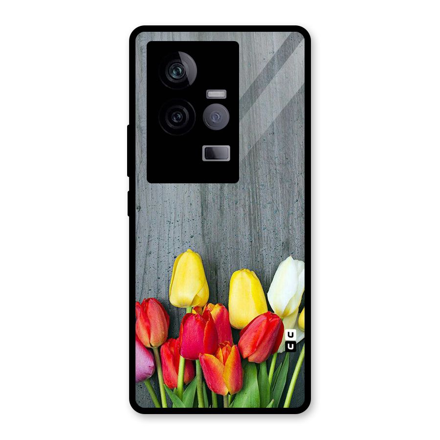 Bloom Grey Glass Back Case for Vivo iQOO 11 5G