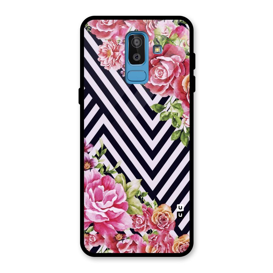 Bloom Zig Zag Glass Back Case for Galaxy J8