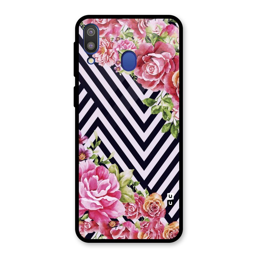 Bloom Zig Zag Glass Back Case for Galaxy M20